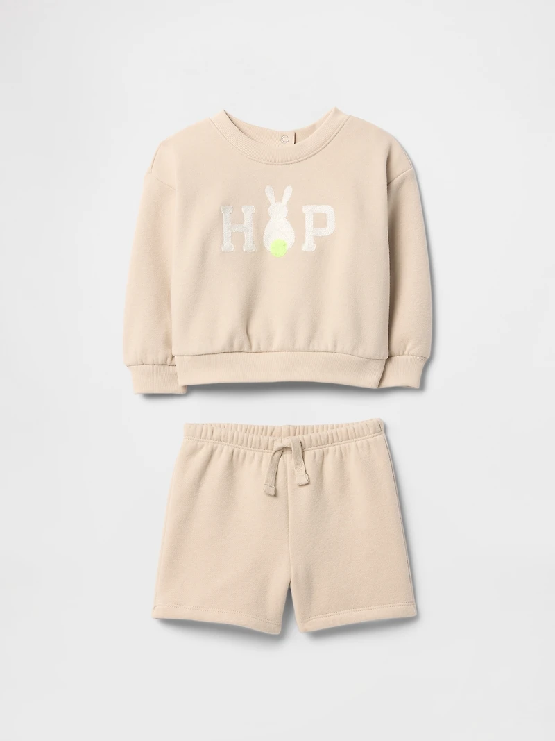 Baby VintageSoft Bunny Logo Sweat Set