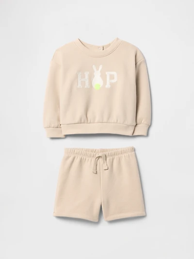 Baby VintageSoft Bunny Logo Sweat Set