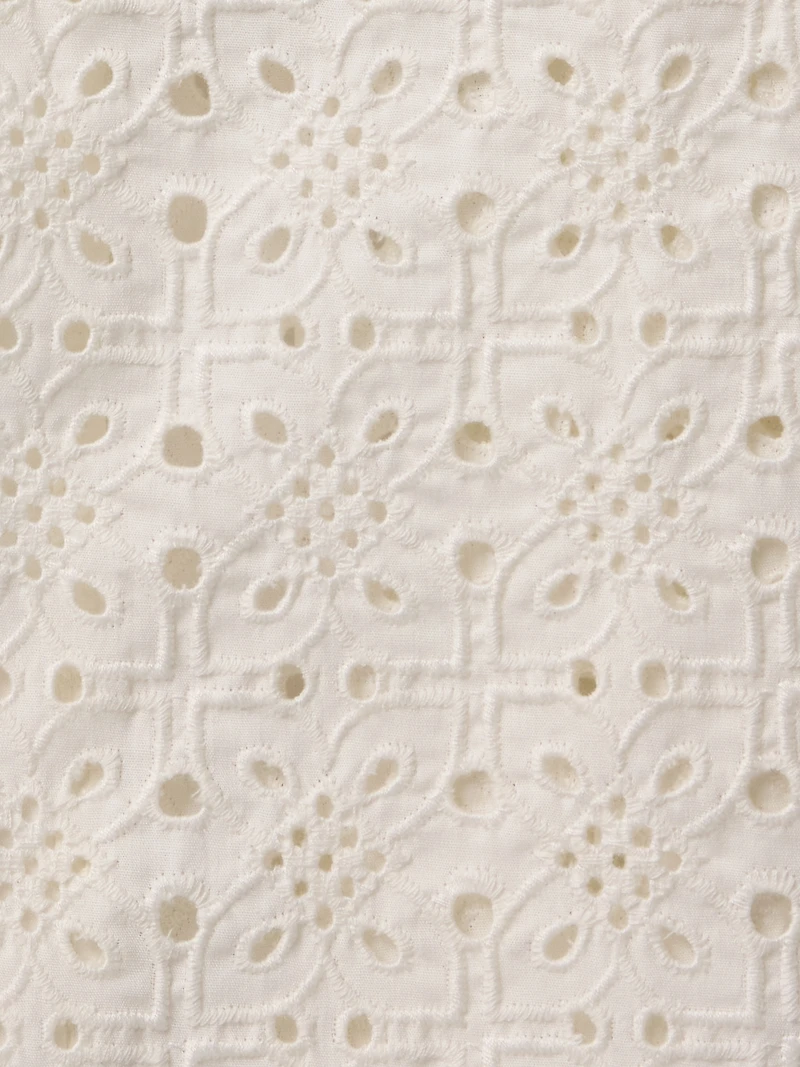 Poplin Eyelet Full-Zip Pocket Shirt