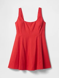 Linen-Blend Mini Dress