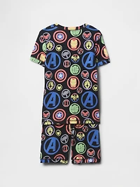 Kids Organic Brushed Cotton Marvel PJ Set