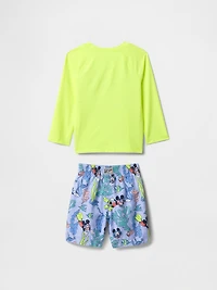 Gap × Disney Baby & Toddler Rash Guard Swim Two-Piece