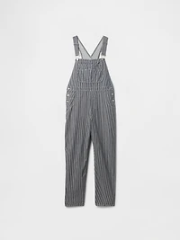 Denim Stripe Loose Overalls