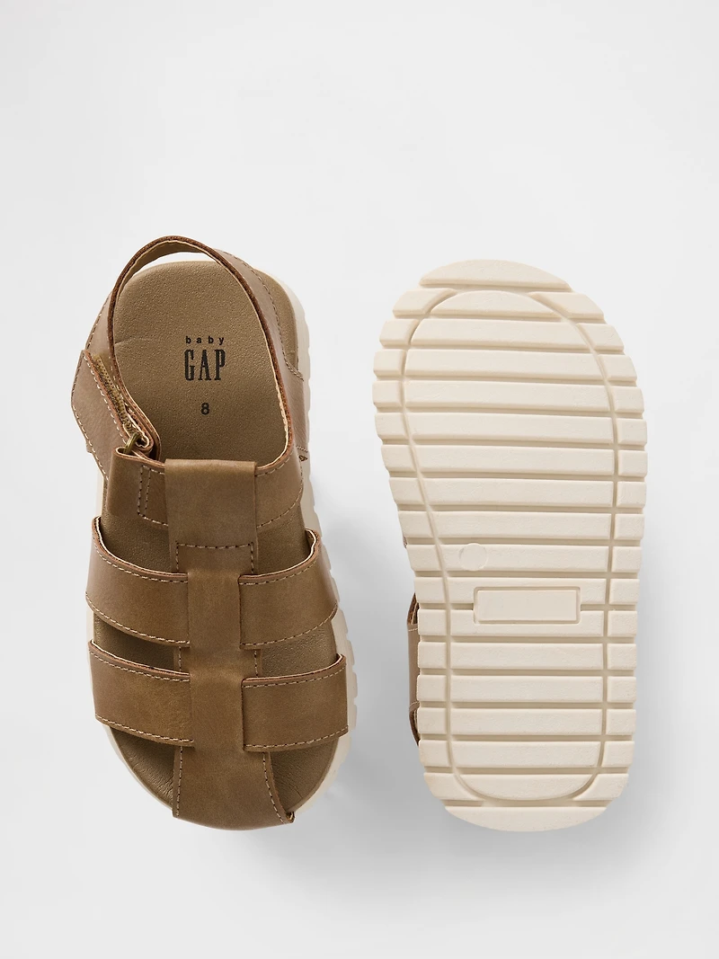 Toddler Vegan Leather Fisherman Sandals