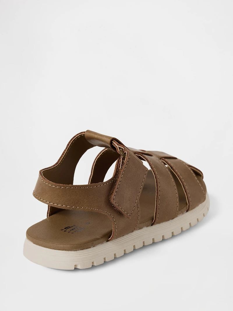 Toddler Vegan Leather Fisherman Sandals