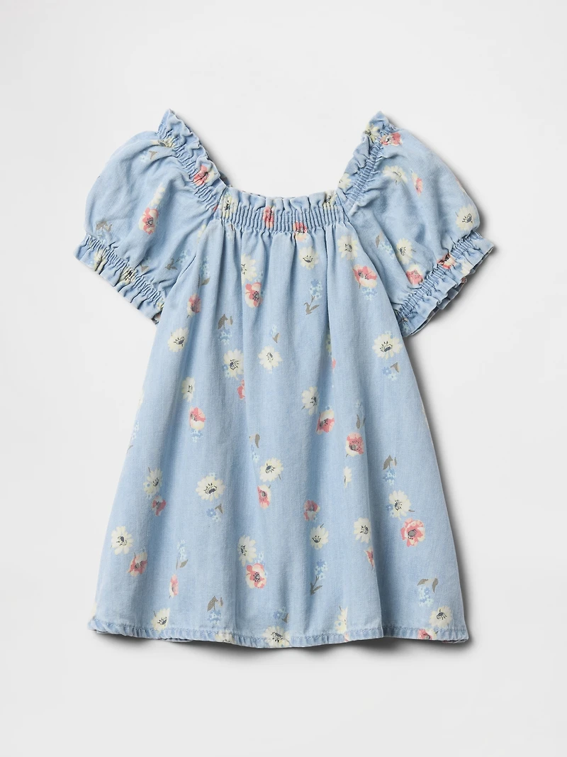 Baby Floral Denim Dress