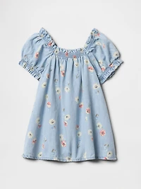 Baby Floral Denim Dress