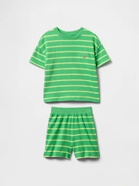Baby & Toddler Terry Textured Stripe Outfit Set