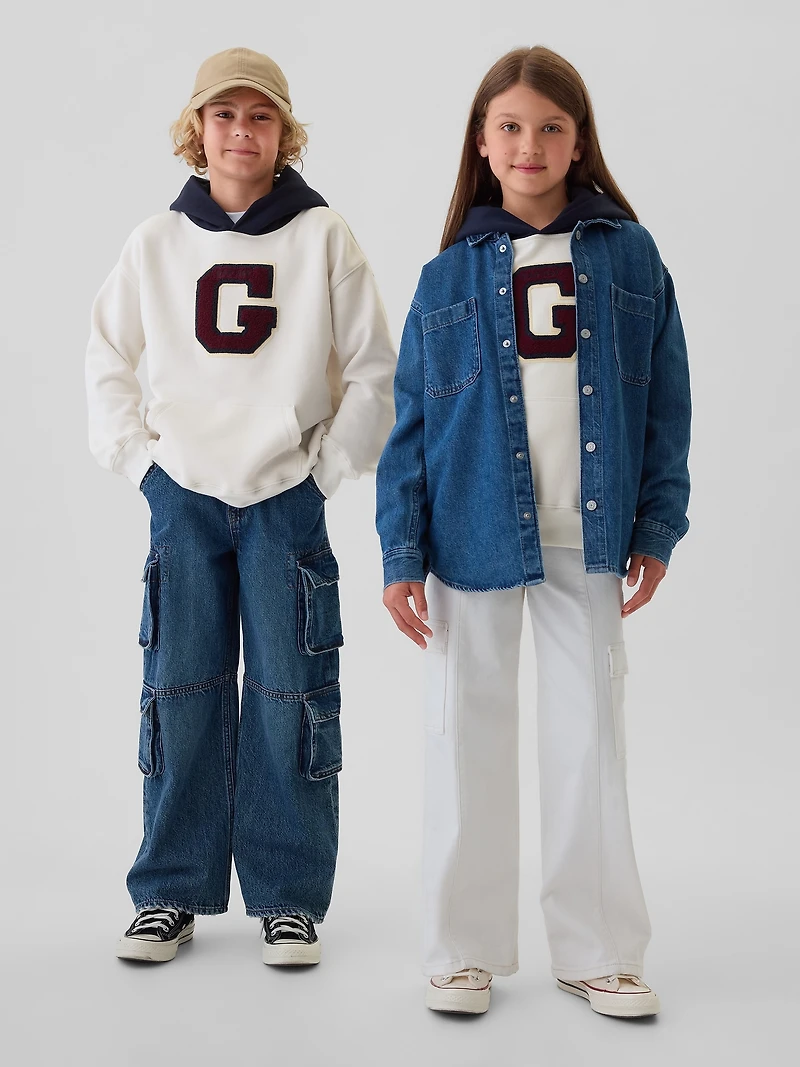 Kids VintageSoft Varsity Hoodie