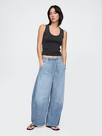 Mid Rise Easy Horseshoe Jeans