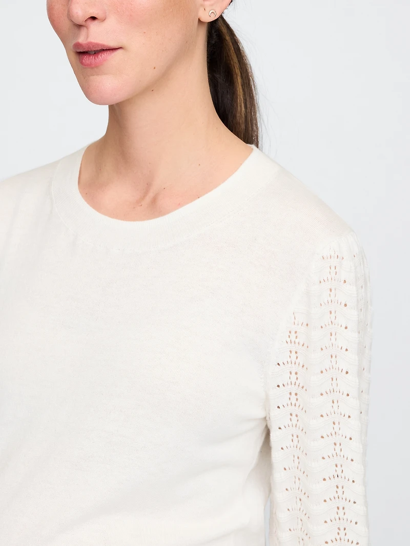 Maternity Lightweight CashSoft Pointelle Sweater