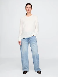 Maternity Lightweight CashSoft Pointelle Sweater