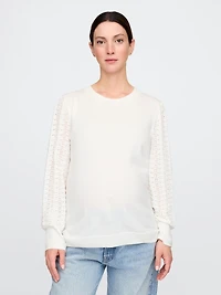 Maternity Lightweight CashSoft Pointelle Sweater