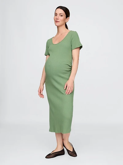 Maternity Rib Midi Dress