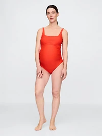 Maternity Square Neck One-Piece Swimsuit