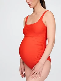 Maternity Square Neck One-Piece Swimsuit