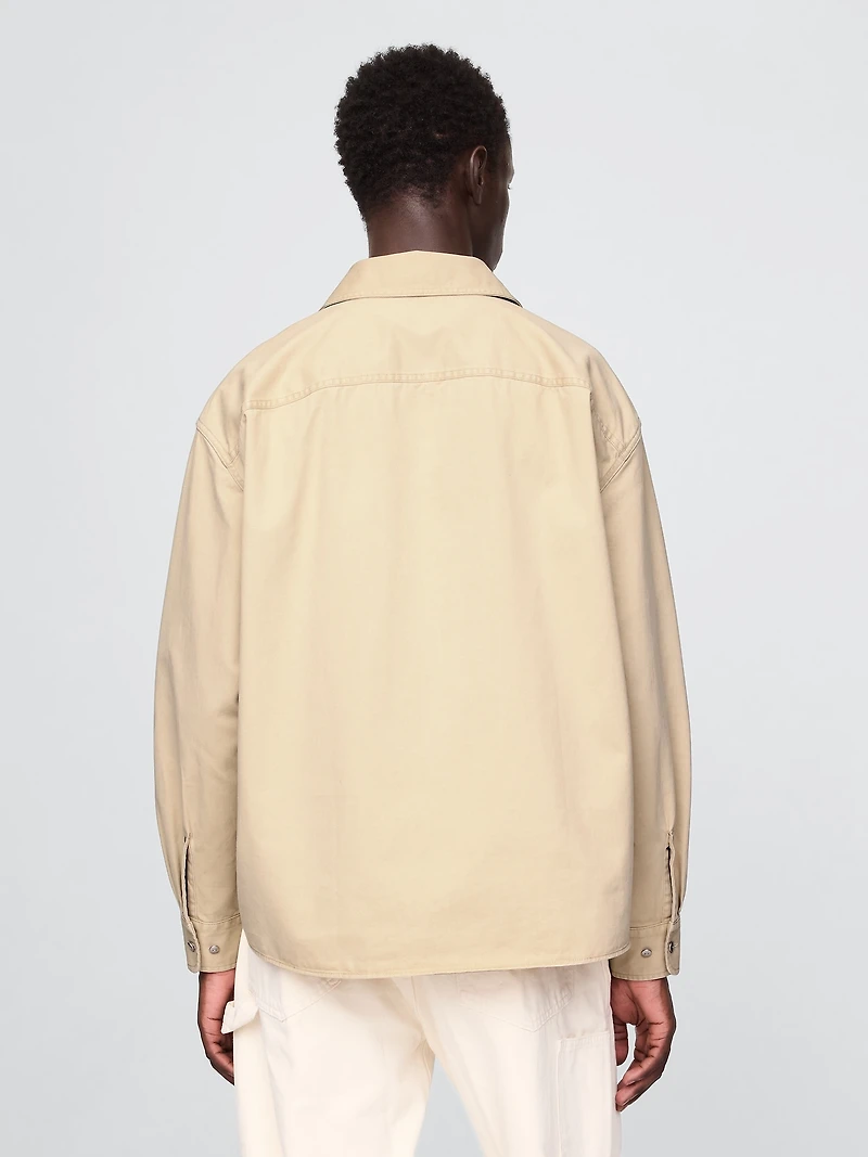 Twill Utility Shirt Jacket