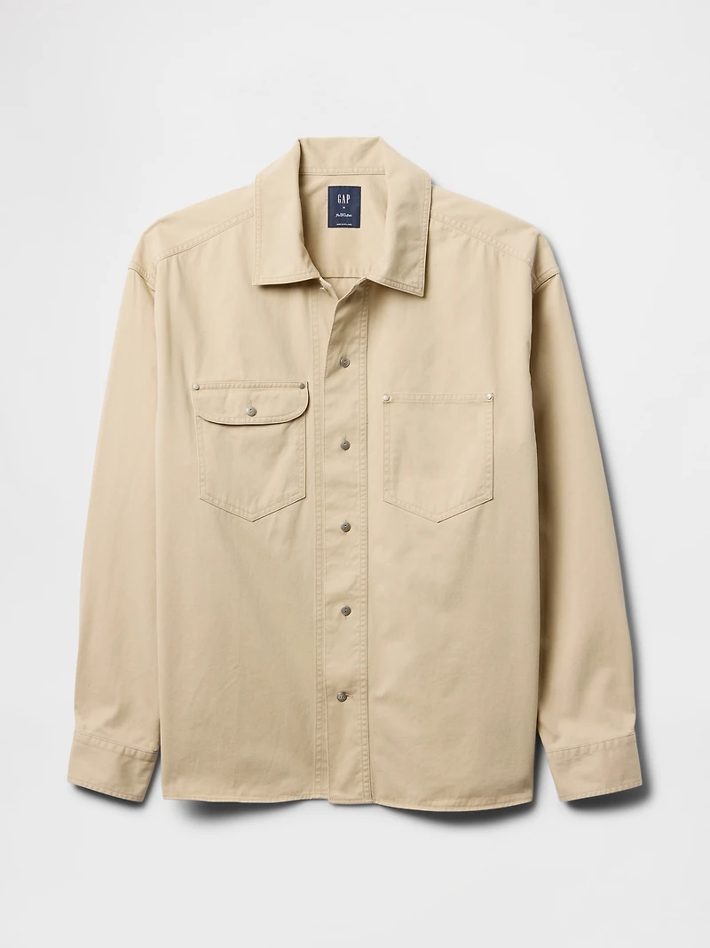 Twill Utility Shirt Jacket