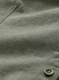 Denim Barrel-Sleeve Crop Shirt