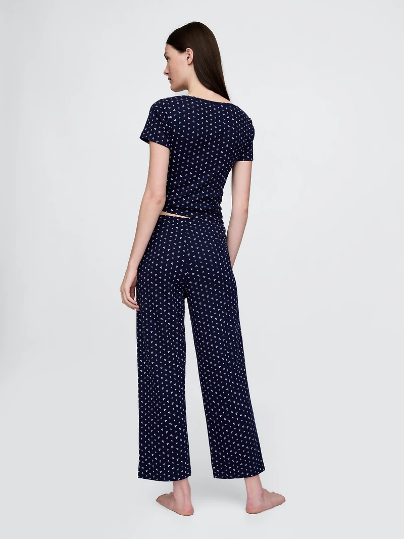 Pointelle Crop PJ Pants