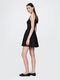 Cotton Gauze Mixed Media Mini Tank Dress