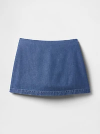 UltraSoft Denim Mini Skort