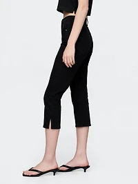 High Rise Cropped Capri Jeans