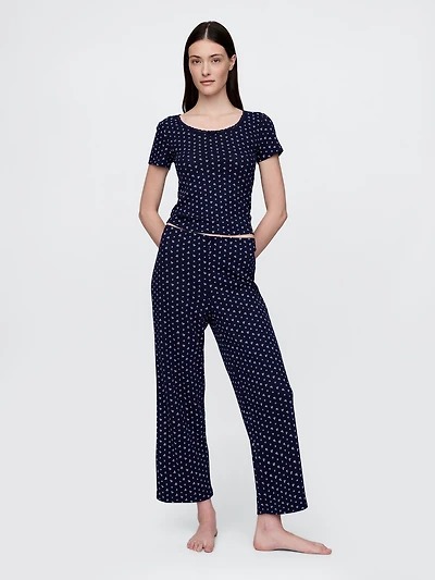 Pointelle Crop PJ Pants