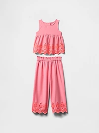 Baby & Toddler Eyelet Poplin Outfit Set