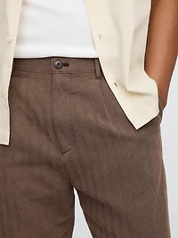 Linen-Cotton '90s Loose Pleated Khakis