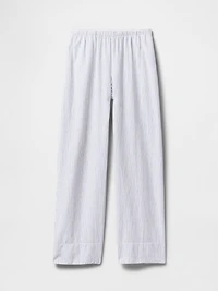 Linen-Blend Easy Wide-Hem Pants