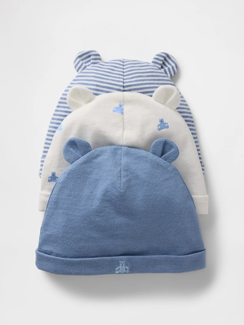 Baby First Favorites Organic Cotton Beanie (3-Pack