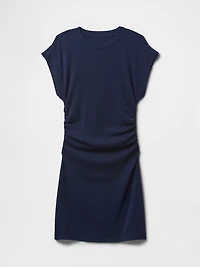 Modern Rib Ruched Mini Dress