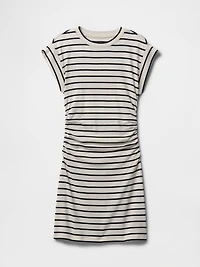 Modern Rib Ruched Mini Dress