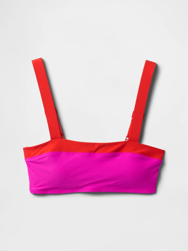 Colorblock Bandeau Bikini Top