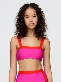 Colorblock Bandeau Bikini Top