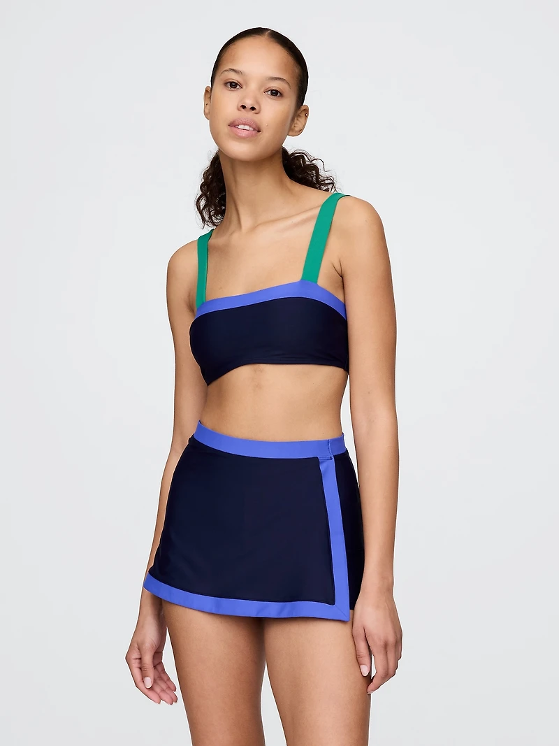 Colorblock Bandeau Bikini Top