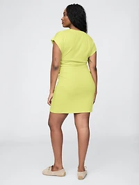 Modern Rib Ruched Mini Dress