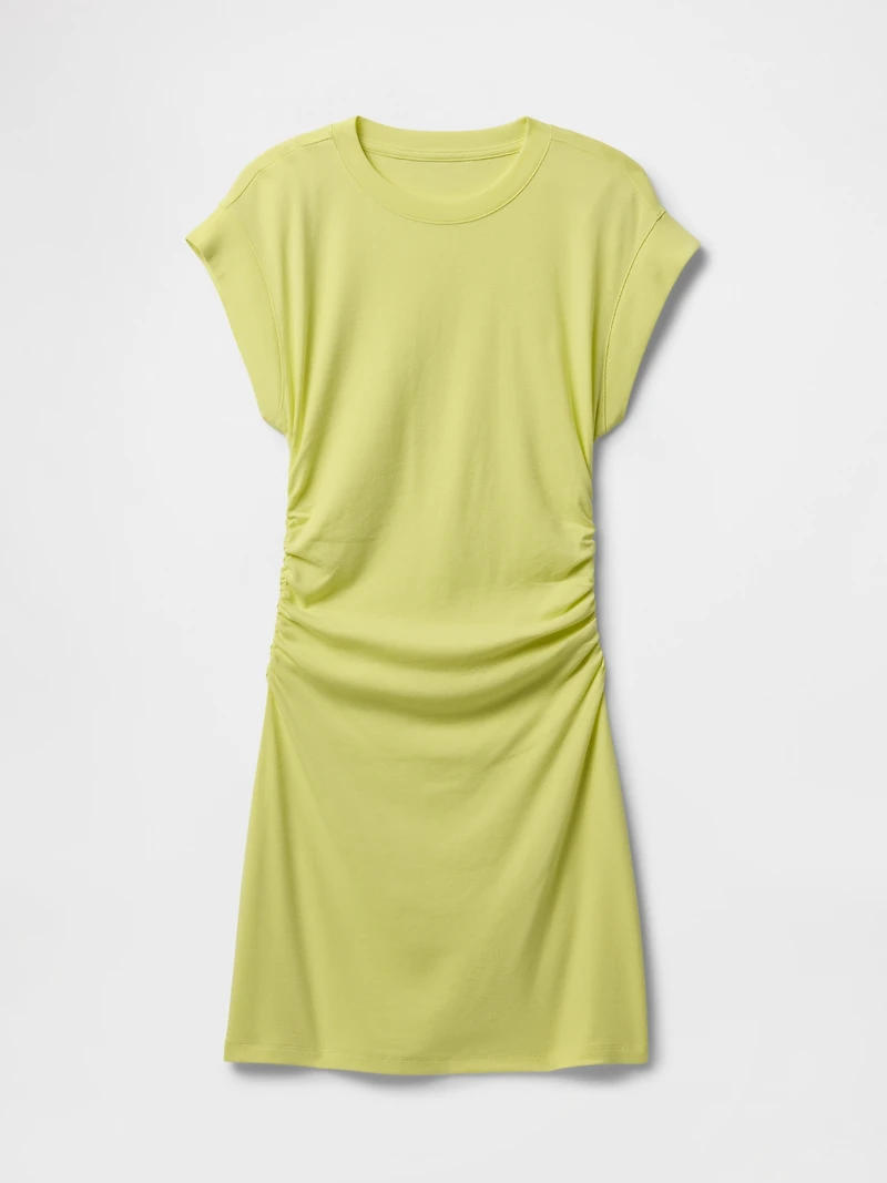 Modern Rib Ruched Mini Dress