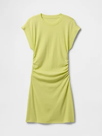 Modern Rib Ruched Mini Dress