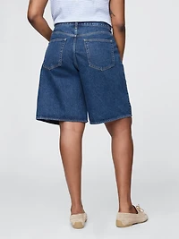 11" Mid Rise Longline Denim Shorts