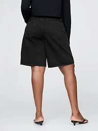 11"  Mid Rise Longline Denim Shorts