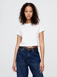 Cotton Jersey Crop T-Shirt