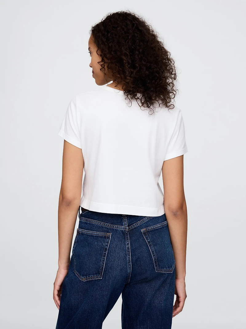 Cotton Jersey Crop T-Shirt