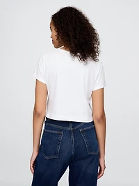 Cotton Jersey Crop T-Shirt