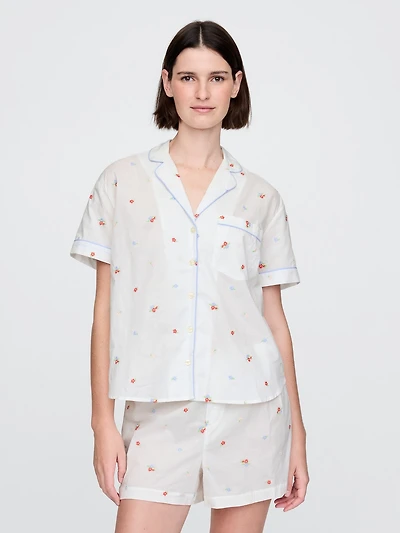 Embroidered PJ Shirt
