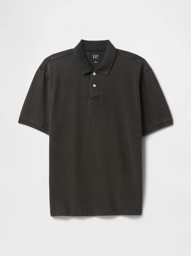 Relaxed Pique Polo Shirt