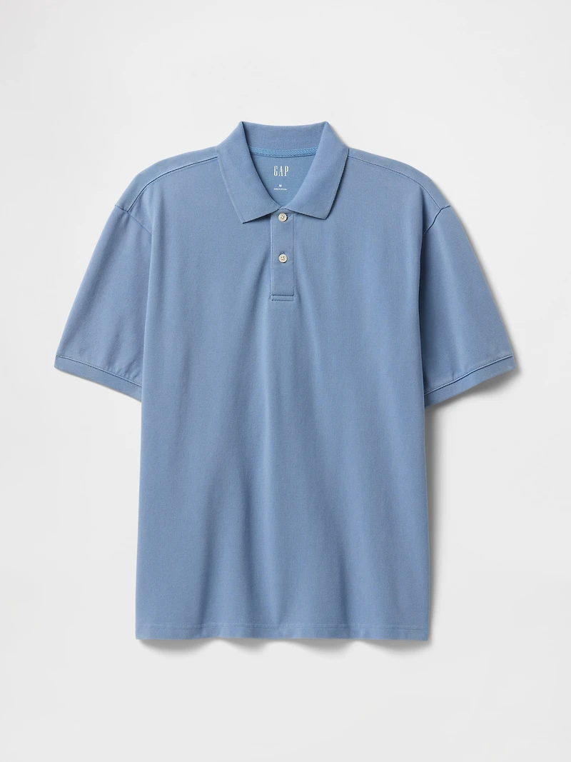 Relaxed Pique Polo Shirt