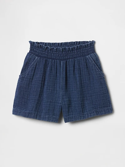 Baby & Toddler Crinkle Gauze Denim Pull-On Shorts