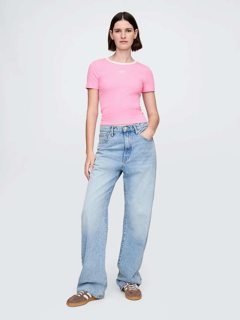 Modern Logo Crop T-Shirt